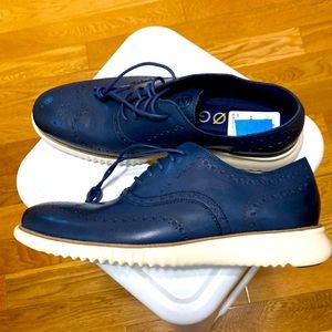 Zerogrand Wingtip Brogue Navy DS M12 Oxford COLE HAAN